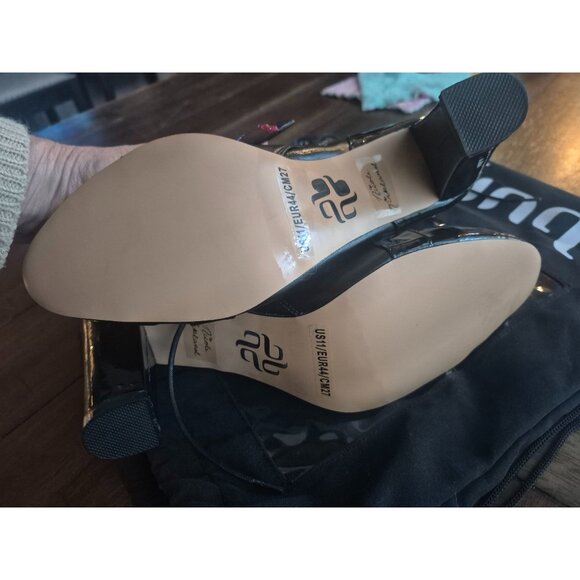 Burju Black Patent Leather Dance Ankle Boots US 11/EUR 44 - Picture 6 of 7